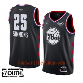 Philadelphia 76ers Trikot Ben Simmons 25 2019 All-Star Jordan Brand Schwarz Swingman - Kinder